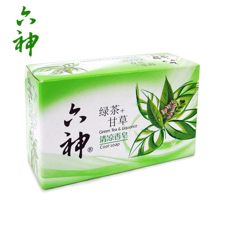 六神 清凉香皂(绿茶+甘草)125g 去除粘腻 清凉舒爽